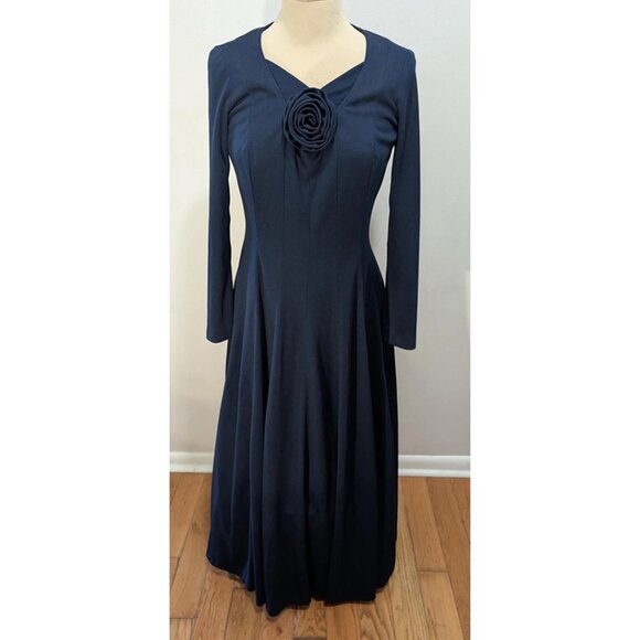 1970s Julie Miller of California Long Sleeve Maxi Dress - Picture 2 of 7